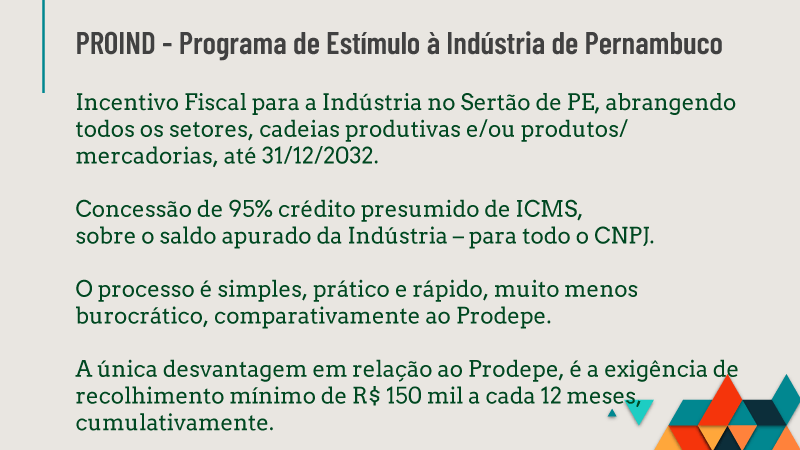 Incentivos Fiscais e Financiamentos Indústria Sertão Pernambucano